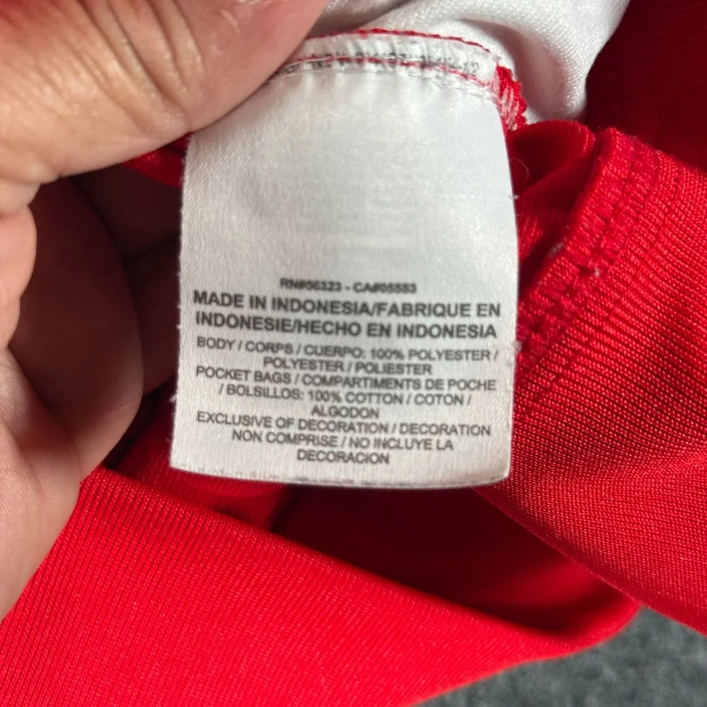 Nike Mens Dri-FIT Soccer Track Jacket Red White Full Zip 616605-657 Size M